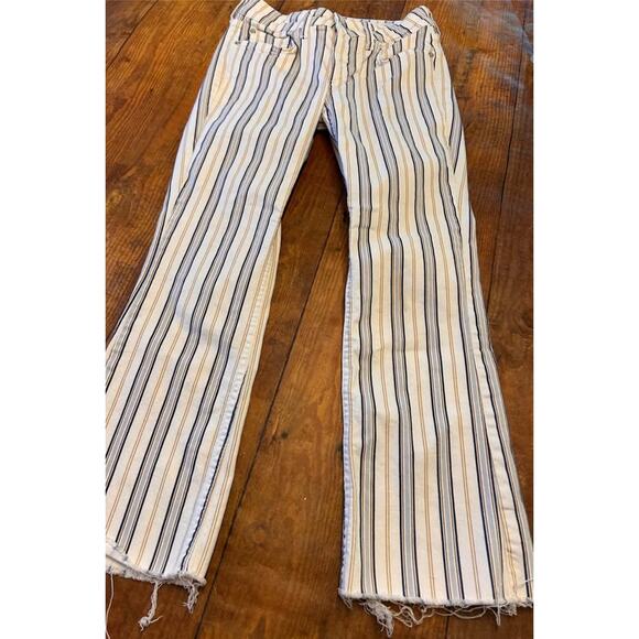 Pilcro & Letterpress Pants - Pilcro & Letterpress Anthropologie High rise boot cut striped pants
